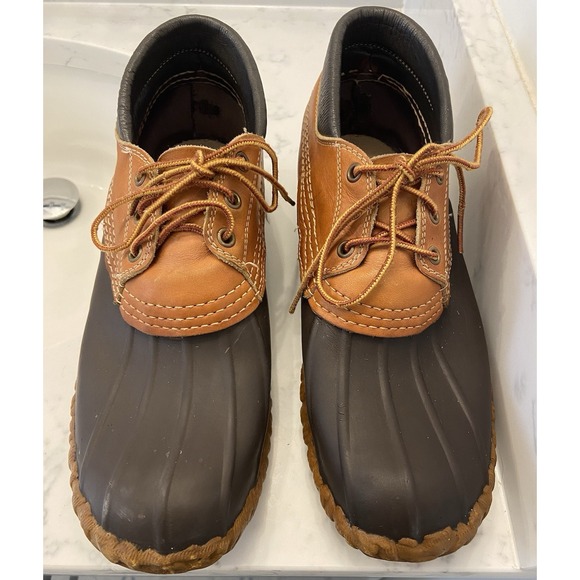 LL Bean‎ Vintage Bean Duck Boot Hunting Leather Shoes Made In USA Men's Size 10 - Picture 1 of 13
